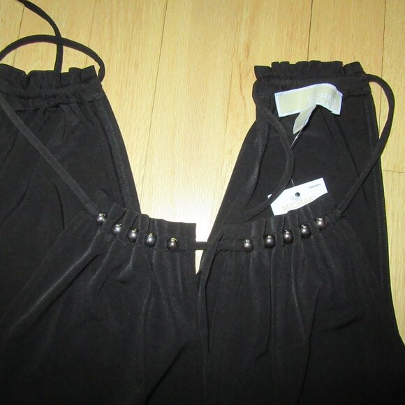 NWT MICHAEL KORS ROMPER/SLEEVELESS/BLACK/SIZE LARGE/STUDS! - Picture 2 of 8